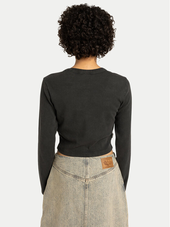 Element Element Blūze Icon Crop W ELJKT00122 Melns Cropp Fit