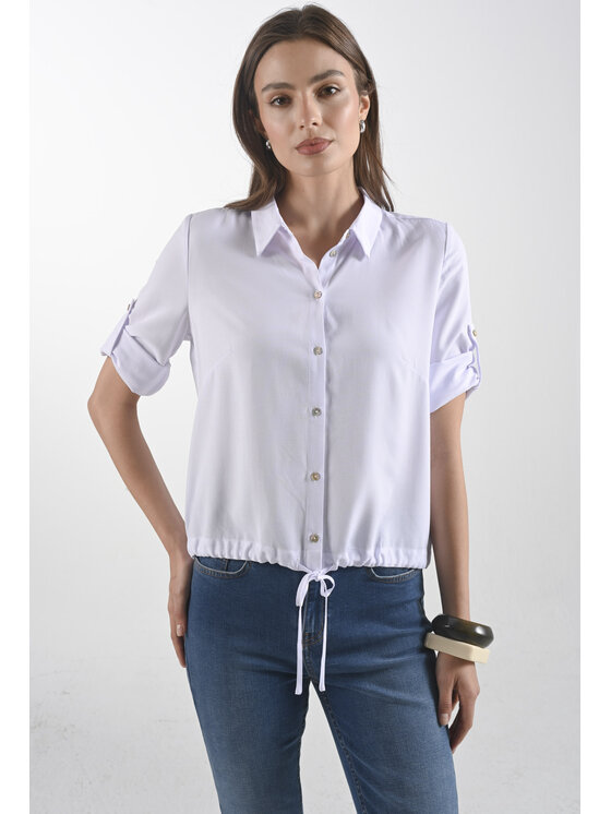 Femestage Blúzka Femestage TOUCH OF SUN BLU2250-000 Biela Regular Fit