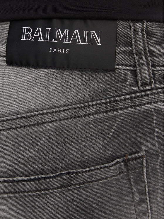 Balmain Balmain Blugi DH1MI043DE73 Gri Regular Fit