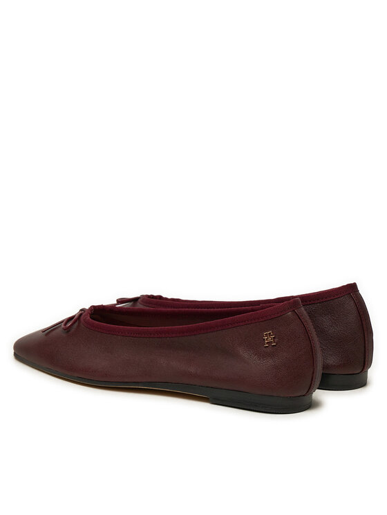 Tommy Hilfiger Tommy Hilfiger Ballerinas Soft Leather FW0FW08355 Dunkelrot