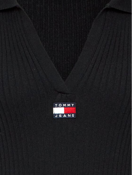 Vestito di maglia Colar Badge DW0DW15081 Nero Slim...
