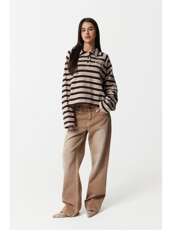 Magda Matyja Magda Matyja Jeansy SAND LOOSE JEANS Beżowy jasny Loose Fit