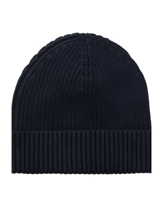 Calvin Klein Calvin Klein Sapka Patch Chunky Rib Cotton Beanie LV04D8053G Sötétkék