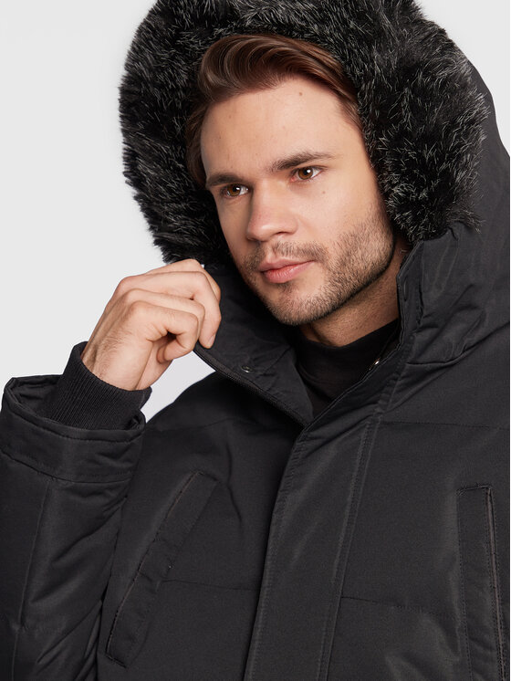 Brave Soul Brave Soul Парка MJK-JETHRO Черен Regular Fit