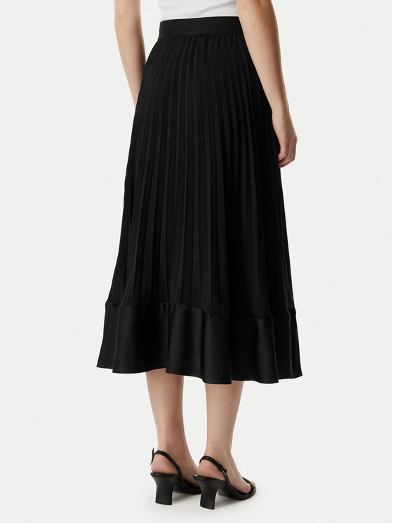 KARL LAGERFELD KARL LAGERFELD Plisovaná sukně B2W12003 Černá Regular Fit
