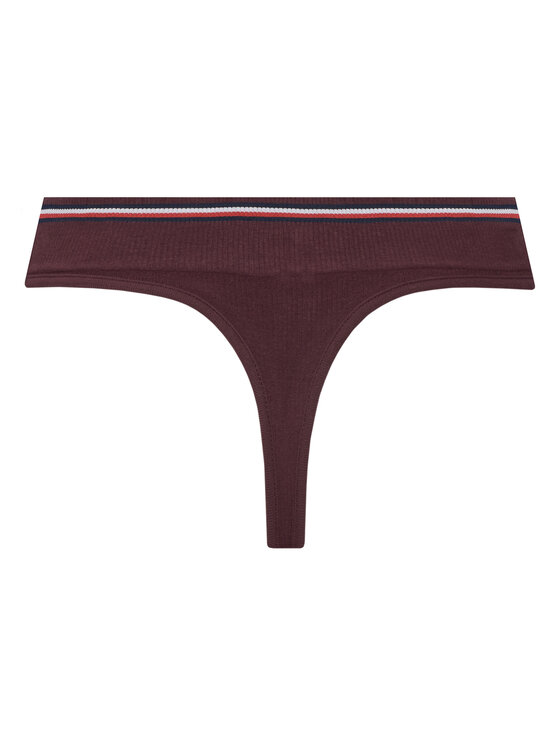 Tommy Hilfiger Tommy Hilfiger Stringové nohavičky UW0UW06063 Bordová