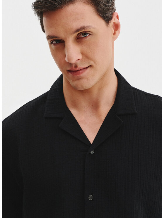 Pako Lorente Pako Lorente Koszula P25SF-1K-009 Czarny Classic Fit