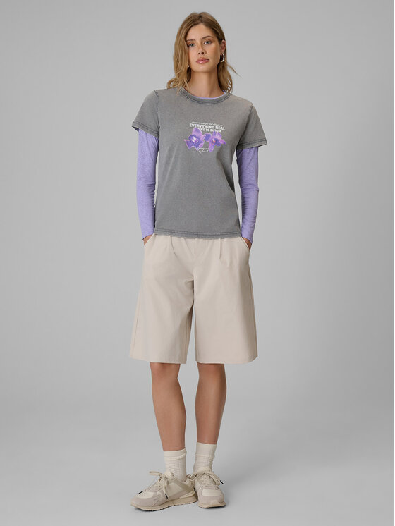 4F 4F T-Shirt FOB SUMMER Szary jasny Regular Fit
