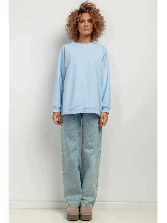 Tessita Tessita Mikina T417/5/M-L Modrá Oversize
