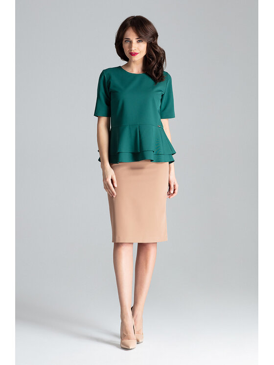 Lenitif Lenitif Blusa L026 Verde Regular Fit