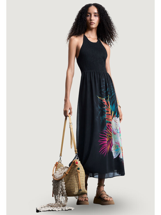 Desigual Desigual Vestito da giorno VEST_SWIM-DAIKIRI HALTER Nero Casual Fit