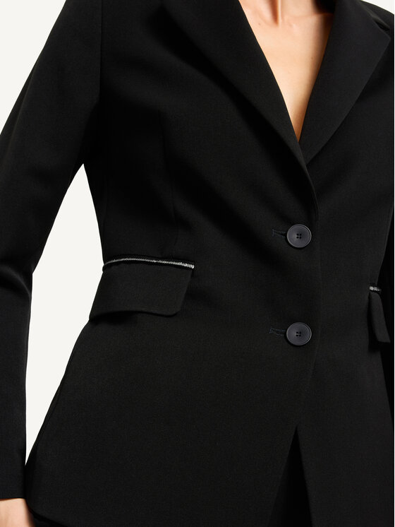 KMX KMX Marynarka 107960007 Czarny Fitted Fit
