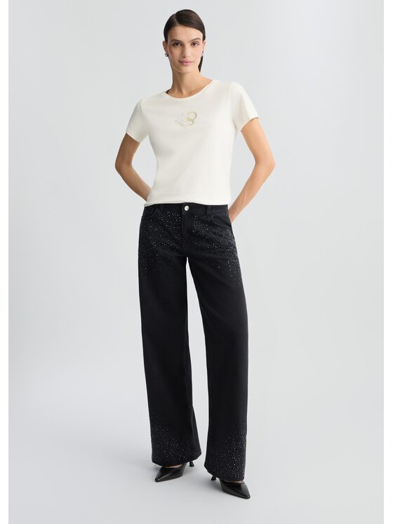 Liu Jo Liu Jo T-Shirt TA5170JS923M9282 Biały Regular Fit