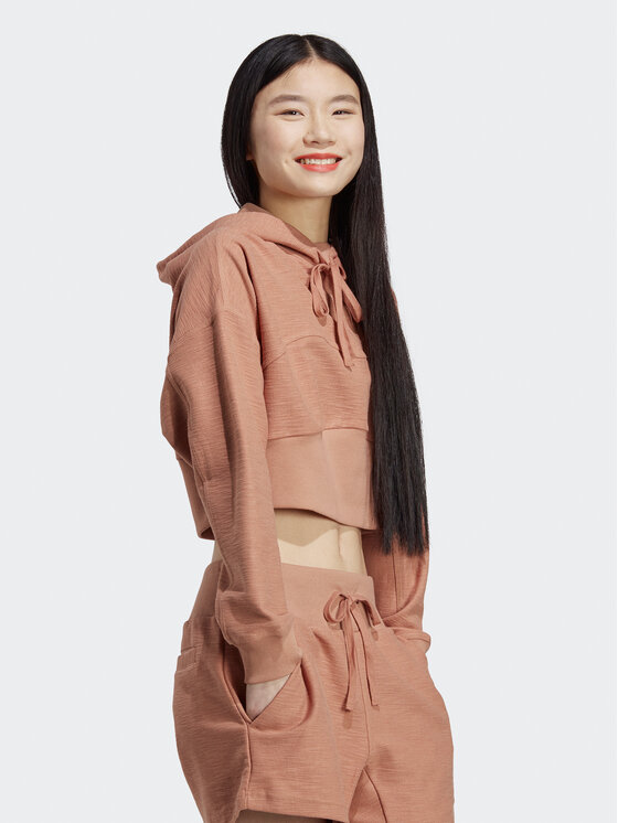 Felpa Lounge Terry Loop Hoodie HZ1598 Marrone