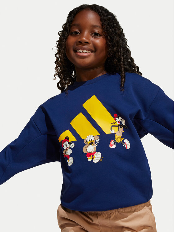 adidas adidas Μπλούζα Disney Mickey Mouse JD4550 Σκούρο μπλε Loose Fit