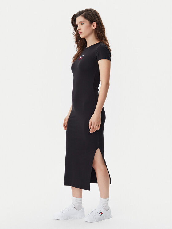 Tommy Jeans Tommy Jeans Kasdieninė suknelė DW0DW20384 Juoda Slim Fit