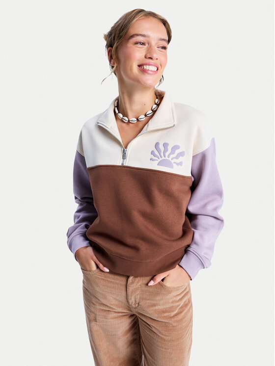 Roxy Roxy Pulóver View Point Block ERJFT05014 Színes Regular Fit