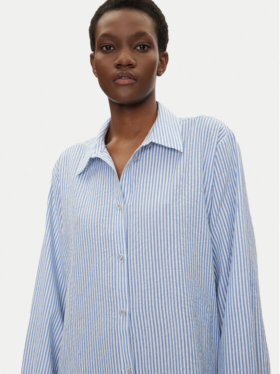 Iconique Iconique Haljina košulja IC25-066 Svijetloplava Relaxed Fit