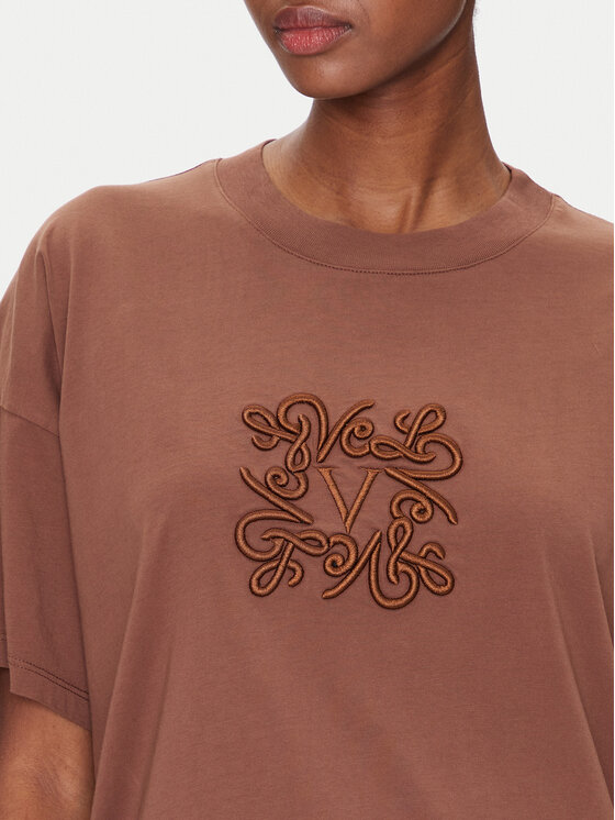 ViCOLO ViCOLO T-Shirt RD0119 Hnědá Regular Fit