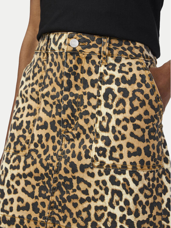 YAS YAS Džínová sukně Leonora 26036831 Hnědá Slim Fit