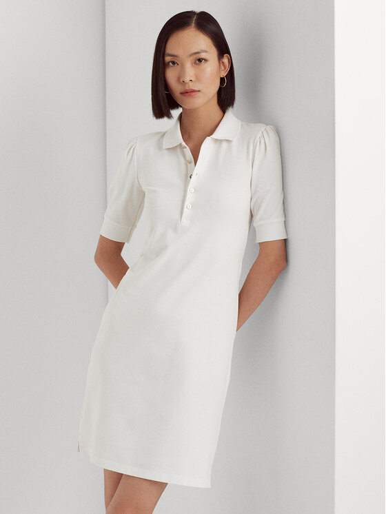 LAUREN RALPH LAUREN Lauren Ralph Lauren Sukienka codzienna 200834569002 Biały Regular Fit