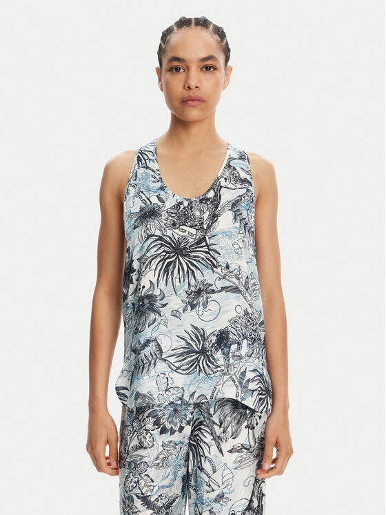 Just Cavalli Just Cavalli Felső 78PAH640 Kék Regular Fit