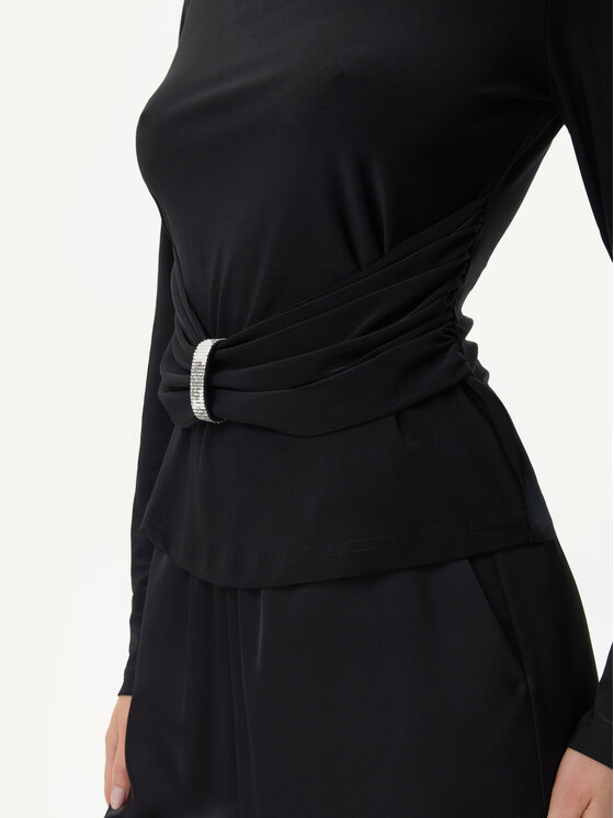 KMX KMX Bluzka 505180007 Czarny Fitted Fit