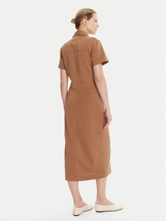 Tommy Hilfiger Tommy Hilfiger Rochie tip cămașă Gold Button WW0WW44617 Maro Regular Fit