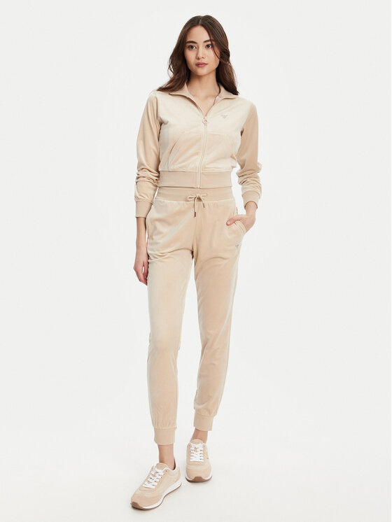Guess Guess Teplákové nohavice V3BB27 K0232 Béžová Regular Fit