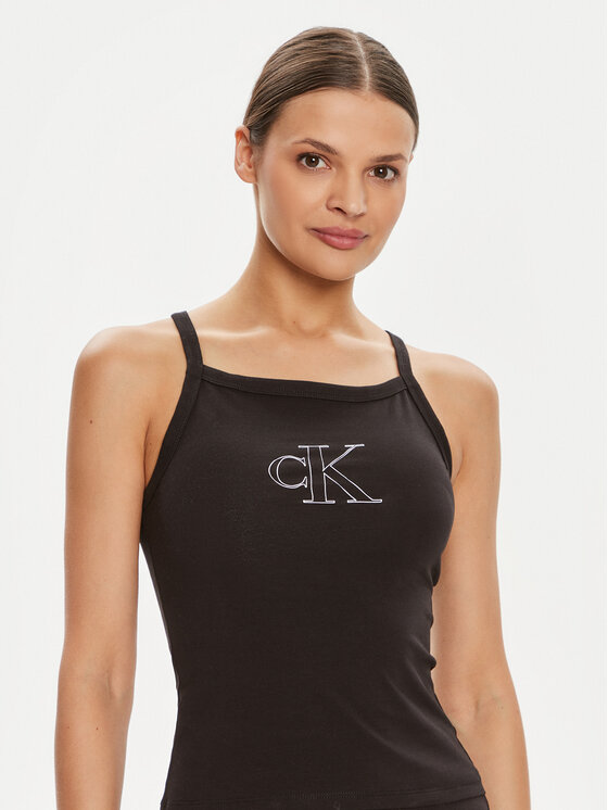 Calvin Klein Jeans Calvin Klein Jeans Top J20J223623 Czarny Slim Fit