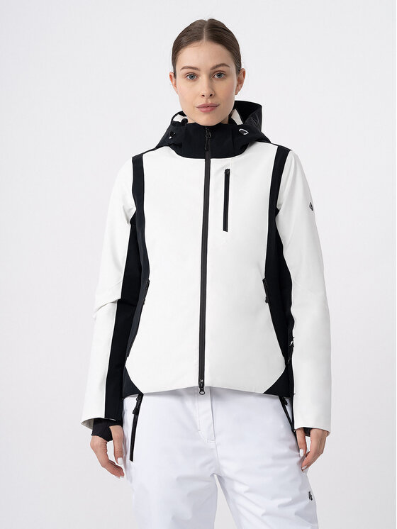 4F 4F Giacca da sci 4FAW23TTJAF336 Bianco Slim Fit