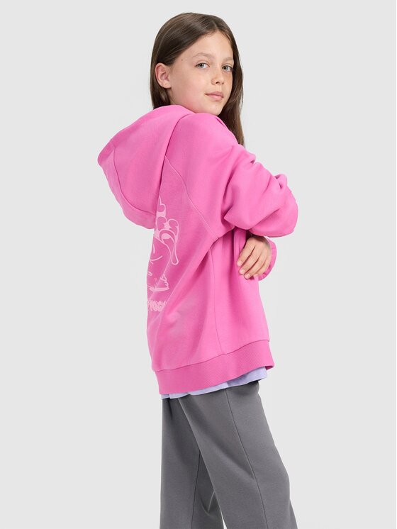 4F 4F Bluza 4FJRAW25TSWSF2439-54S Różowy Oversize