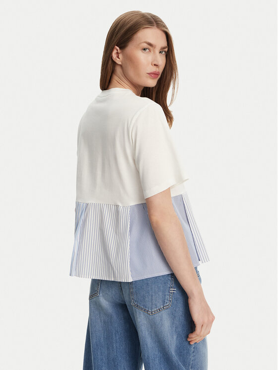Weekend Max Mara Weekend Max Mara Tričko Bird 2515941102 Biela Relaxed Fit