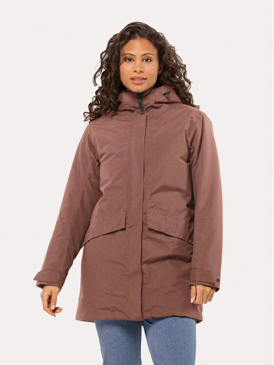Jack Wolfskin Zimska jakna Tempelhof Coat 1116151 Bordo rdeča Regular Fit