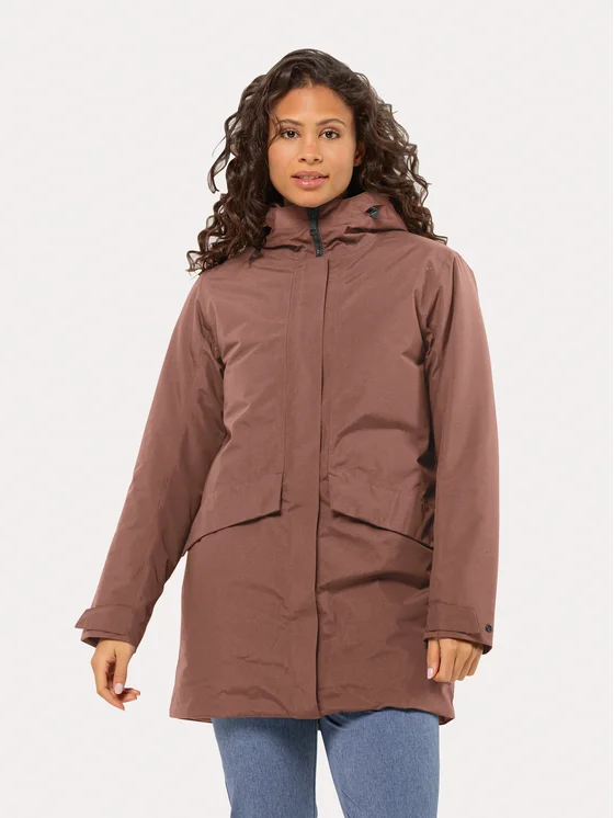 Jack Wolfskin Winterjacke Tempelhof Coat 1116151 Dunkelrot Regular Fit
