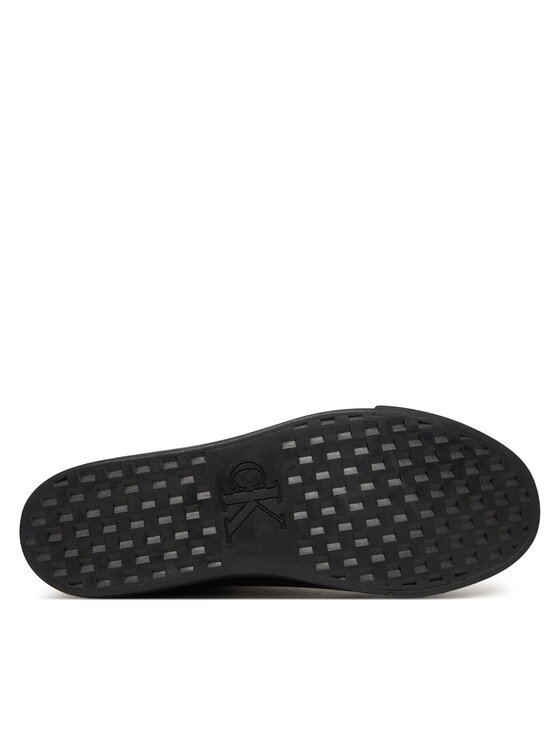 Calvin Klein Calvin Klein Laisvalaikio batai Vulc Flatf Mid Laceup Lth Fur HW0HW03234 Juoda