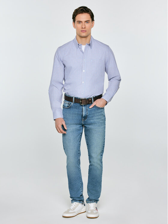 BIG STAR BIG STAR Koszula GUBINERTOS Niebieski Basic Fit