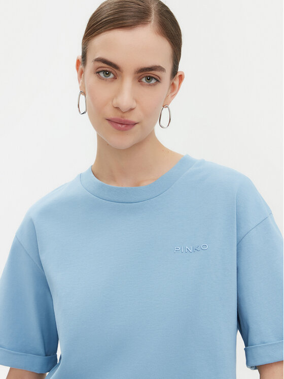 PINKO PINKO T-Shirt 104882 A2HN Modrá Regular Fit