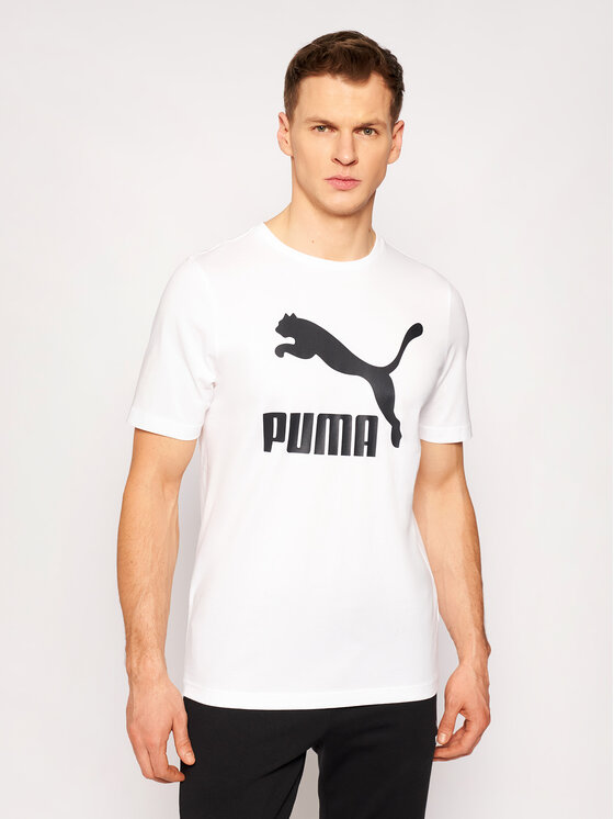 Puma T-krekls Classics Logo 530088 Balts Regular Fit