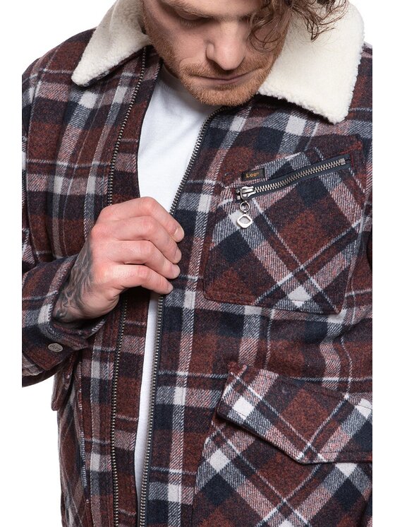 Lee Lee Giubbotto invernale 191J WOOL JACKET Bianco Regular Fit