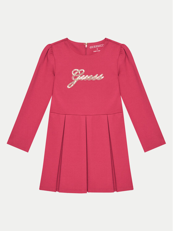 Guess Každodenné šaty K4BK00 KAUH0 Bordová Regular Fit
