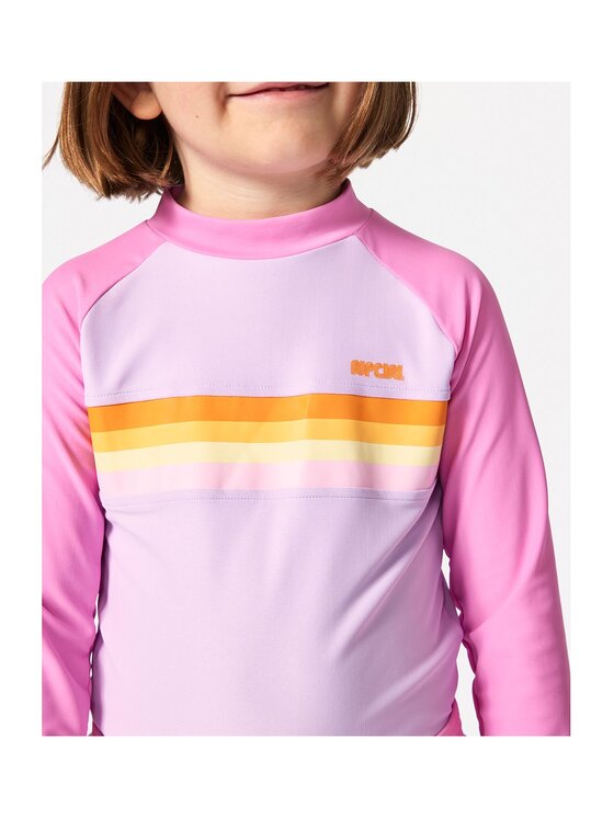 Rip Curl Rip Curl Koszulka do pływania Rainbow Tide Ls Rash Vest-Girl Różowy