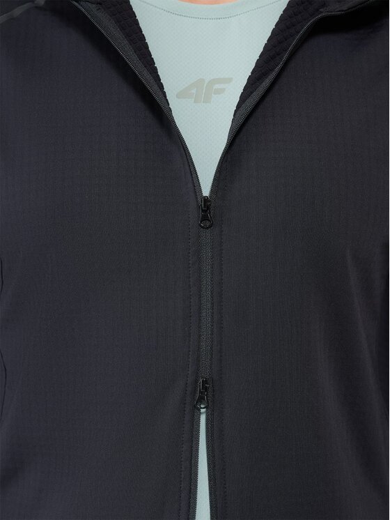 4F 4F Μπλούζα τεχνική 4FWSS25TFSWM483-20S Μαύρο Slim Fit