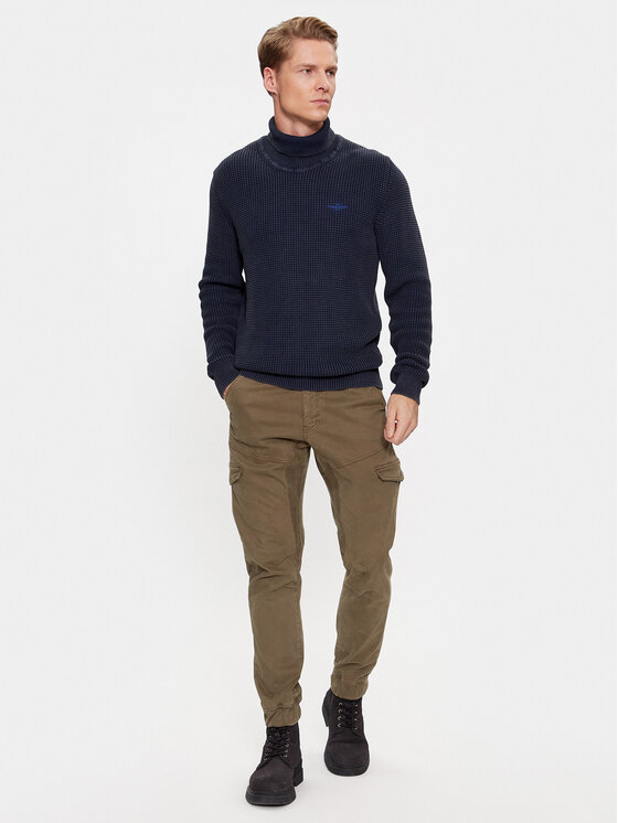 Aeronautica Militare Aeronautica Militare Rollkragenpullover 232MA1451L512 Dunkelblau Regular Fit