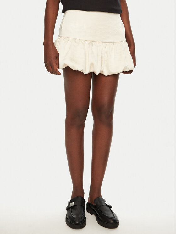 Herskind Herskind Мини пола Laja 5459185 Екрю Regular Fit