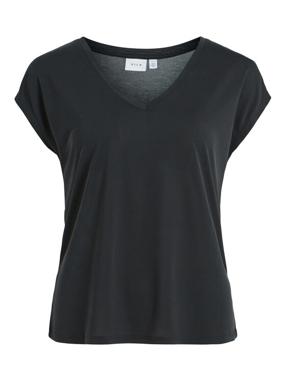 Vila Vila T-shirt Modala 14074847 Crna Relaxed Fit