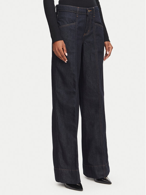 Guess Jeans Guess Jeans Jeansy W6YA05 D1179 Tmavomodrá Wide Leg