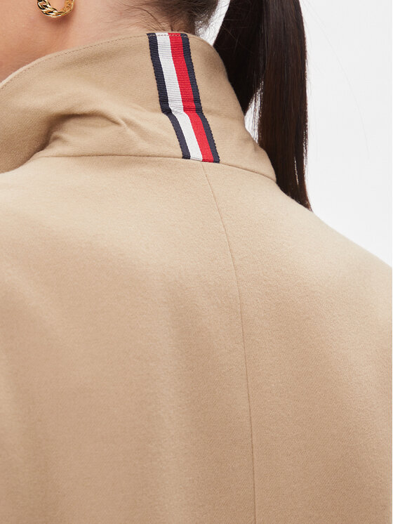 Tommy Hilfiger Tommy Hilfiger Płaszcz wełniany Classic WW0WW41662 Beżowy Regular Fit
