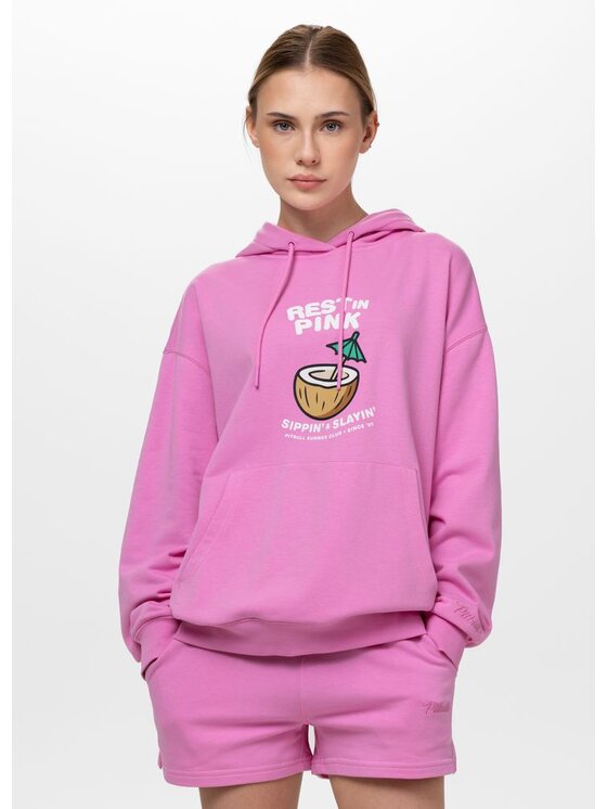 PITBULL PITBULL Bluza REST IN PINK Różowy Regular Fit