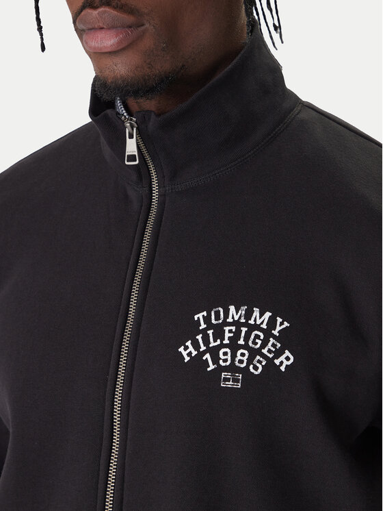 Tommy Hilfiger Tommy Hilfiger Bluză Arch Stand MW0MW41425 Negru Regular Fit